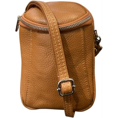 Vera Pelle kožená crossbody taška koňaková 7729