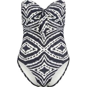 Seafolly Дамски бански костюм Seafolly Women's Zanzibar Twist Tie Front One Piece Swimsuit - Black - размер 34 (EU) (150-2945-0111)