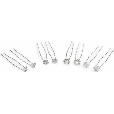 Štrasová vlásenka Ø9; 10 mm sada 4 ks - 1 crystal