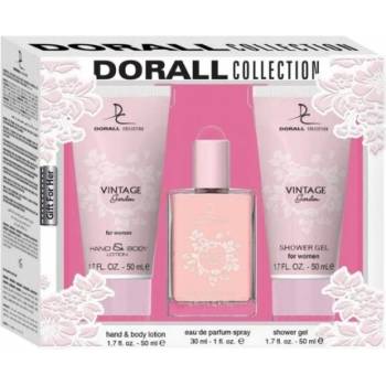 Dorall Collection Vintage - Подаръчен комплект за жени: лосион за ръце и тяло 50мл + парфюм EDP 30мл + душ гел 50мл