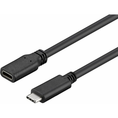 PremiumCord ku31mf1 Prodlužovací, USB-C M/F, 1m, černý