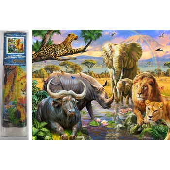 Image 1 of Norimpex - Puzzle Diamant painting: Animal kingdom 30x40cm - 1 - 39 piese
