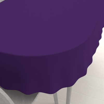 Biante Dekoračný oválny obrus Rongo RG-082 Tmavo fialový 50x100 cm