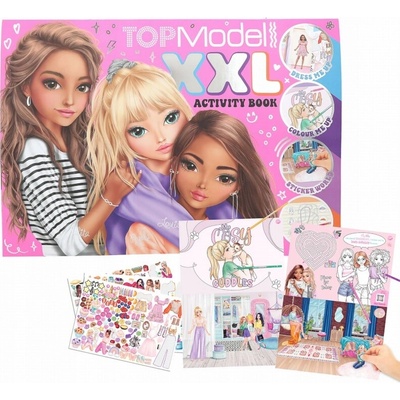 TOPModel XXL Omaľovánka omaľovánky hádanky lepenie