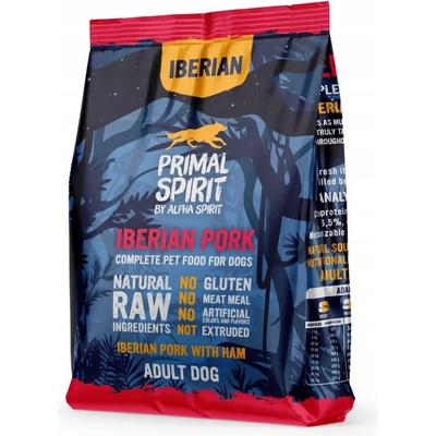 PRIMAL Spirit Iberian 70% Pork Ham - полувлажна храна за кучета - 1 кг
