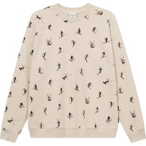 DEDICATED Мъжки пуловер DEDICATED Sweatshirt Malmoe Ski Team AOP Jumper - Oat White (017-4579-0113)