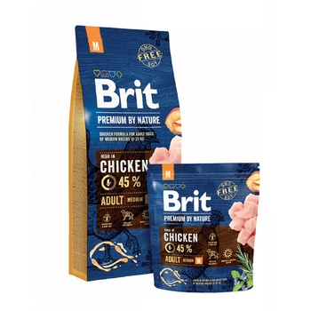 Brit premium by nature adult m -Суха храна за средни породи кучета- с до 45% прясно пилешко месо