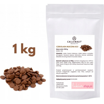 Callebaut Mliečna čokoláda 1kg