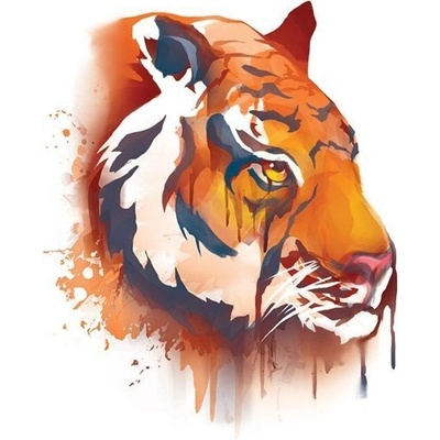 Tiger watercolor nalepovacie tetovanie