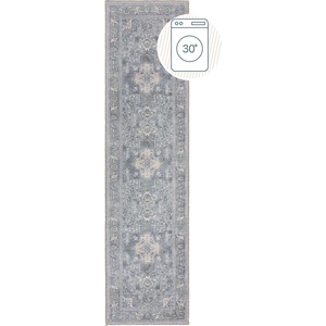 Flair Rugs Зелена пътека със смес от рециклирани влакна подходяща за пране 60x230 cm Windsor - Flair Rugs (503119376010)
