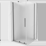 Mexen Velar плъзгаща се душ кабина 100 x 100 см, матирано, черен метал - 871-100-100-31-95 (871-100-100-31-95)