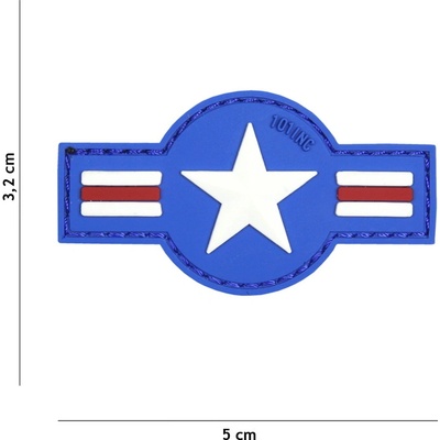 Gumová nášivka 101 Inc znak US Air Force - modrá