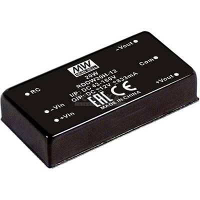 MEAN WELL RDDW20H-12 DC / DC menič napätia 1.833 A 20 W Počet výstupov: 2 x