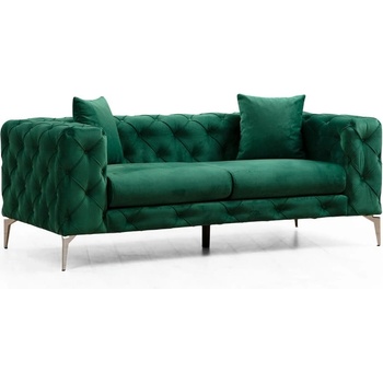 Hanah Home Тъмнозелен кадифен диван 197 cm Como - Artie (569HLN1133)