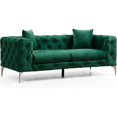 Hanah Home Тъмнозелен кадифен диван 197 cm Como - Artie (569HLN1133)