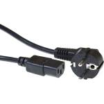ACT Powercord мрежов конектор Schuko CEE 7/7 мъжки (под ъгъл) - C13 IEC 60320 2.5m черен AK5010 (AK5010)