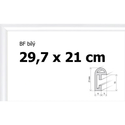 BFHM Plastový rám 29,7x21cm A4 biely