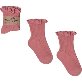 Mama's Feet Dětské ponožky Mono Baby Dirty Pink růžové