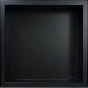BALNEO Wall-Box квадратен вграден рафт 30x30x10 см, четкано черно (OB-BL2)