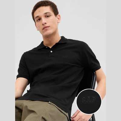 Gap pánské polo tričko Pique černé