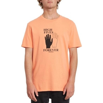 Volcom pánské triko High5 Forever Ltw Ss Salmon