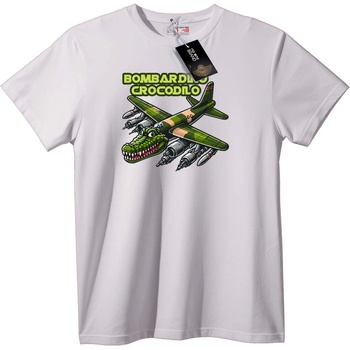NOONEBRAND Тениска Бомбър крокодил - 2XL, White