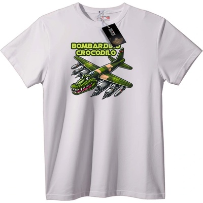NOONEBRAND Тениска Бомбър крокодил - 2XL, White
