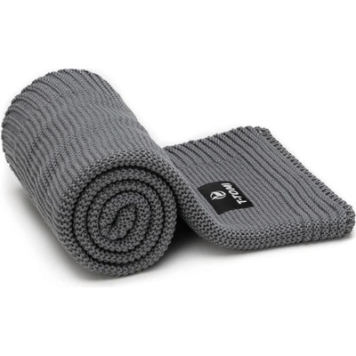T Tomi Dětská pletená deka Autumn Waves Dark grey