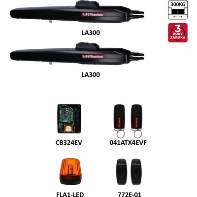 LiftMaster sada pre dvojkrídlovú bránu do 3 m/krídlo