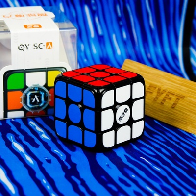 Smart Cube 3x3 QiYi chytrá speedcube kostka s aplikací Černá