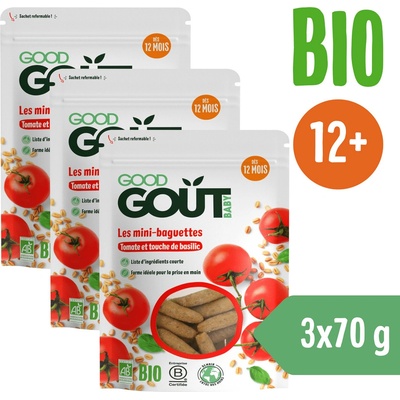 Good Gout Mini bagetky s rajčátky 3 x 70 g
