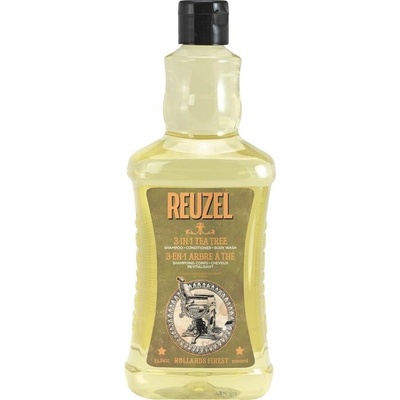Reuzel 3-in-1 Tea Tree Shampoo šampon, kondicionér a sprchový gel 1000 ml