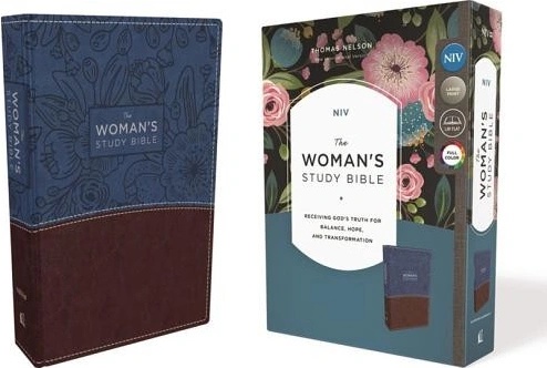 NIV, the Woman's Study Bible, Imitation Leather, Blue/Brown