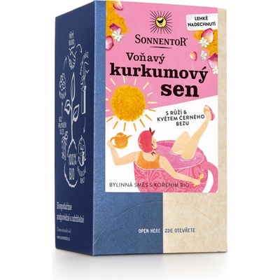 Sonnentor Porciovaný bylinkový Bio čaj s korením VOŇAVÝ KURKUMOVÝ SEN 36 g