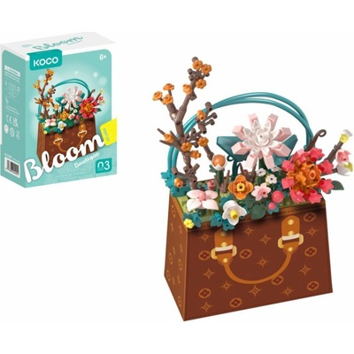 KOCO Stavebnice mini Květina v kabelce 267ks