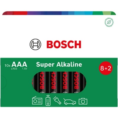 Bosch Super Alkaline AAA 10 ks LR03SA10B/00
