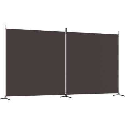 vidaXL 2 ks Hnědý skládací paraván 348 x 180 cm Látka
