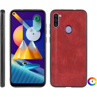 Samsung Galaxy M11 Удароустойчив Кожен Калъф и Протектор