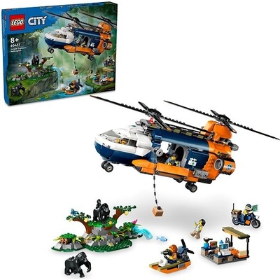 LEGO® City 60437 Helikoptéra na průzkum džungle v základním táboře