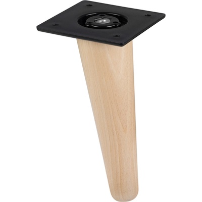 Walteco Nábytková noha Nordic výška 160 mm kónická/šikmá, buk lakovaný 50499