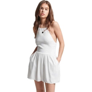 SUPERDRY Vintage Smocked sleeveless romper - White (White)