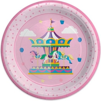Big Party Парти Чинии - Карусел, 18см (1 Пакет / 8 Бр. )