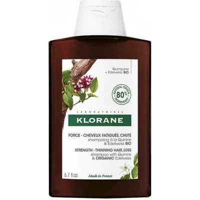 KLORANE Шампоан против косопад с еделвайс и хинин, Klorane Quinine Shampoo Hair Loss-Thinning Hair 400 ml
