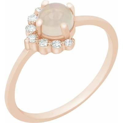 Eppi zlatý prsten s opálem a diamanty Ammiel R42136