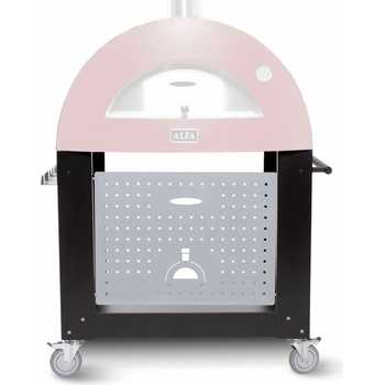 Alfa Forni Base for 2 Pizze black