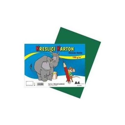 Stepa kreslicí karton barevný A4 50ks zelený