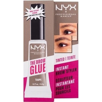 NYX Professional Makeup The Brow Glue Instant Brow Styler tónovací gel na obočí s extrémní fixací 02 Taupe 5 g