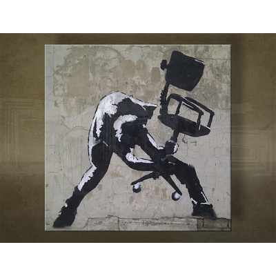 Obraz na plátne Street ART – Banksy - 40x40 cm