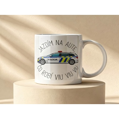 Cuply Keramická šálka Policajné auto (Viu viu viu) 150 ml