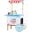 Bigjigs Toys Дървена играчка Bigjigs - Количка за сладолед (BJ409)